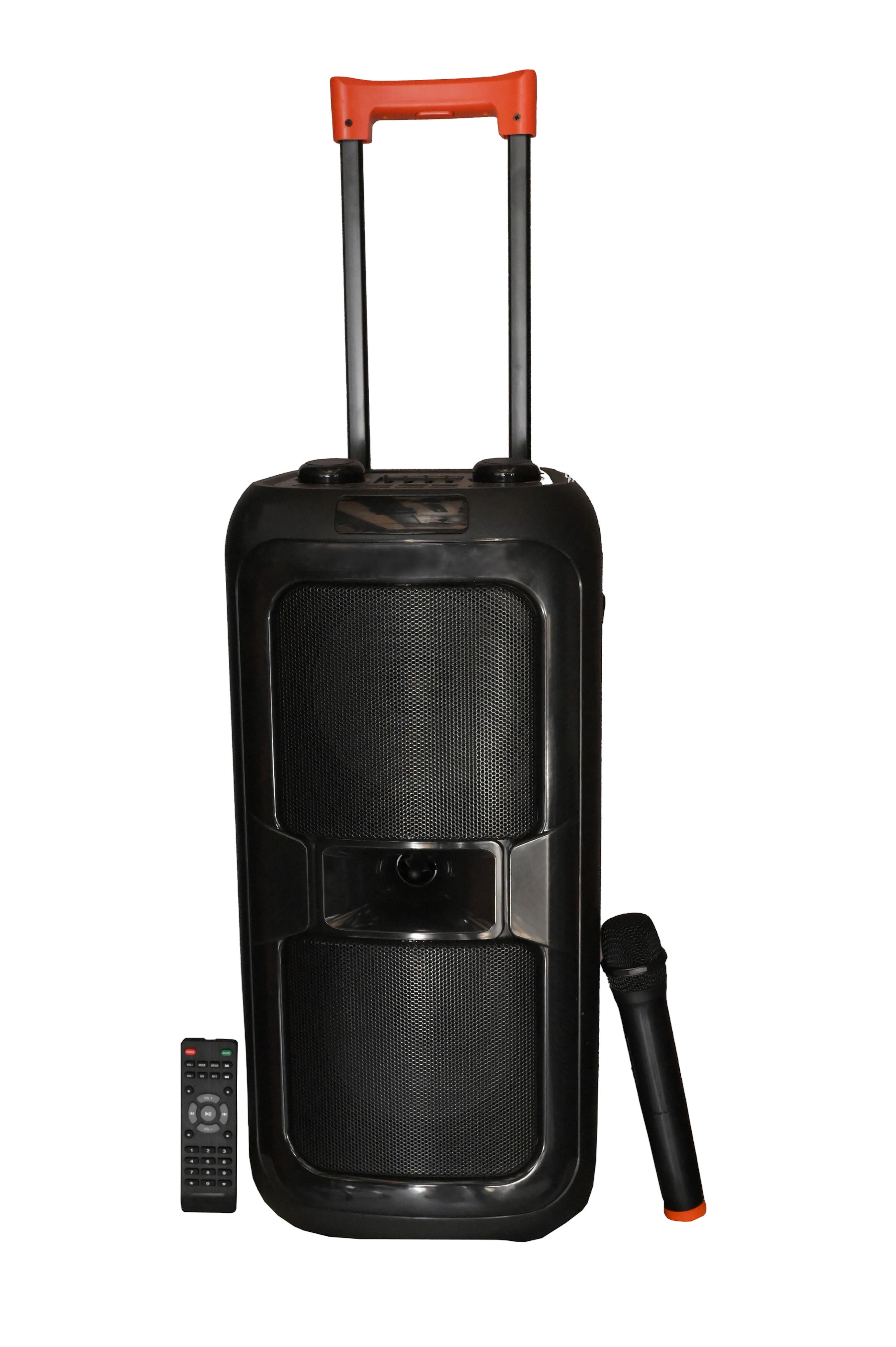 "Professional 60W Fika party speaker features wireless mic, TWS pairing, Dual 8 inch Speaker and LED effects. Ideal for DJs, karaoke, and live performances."